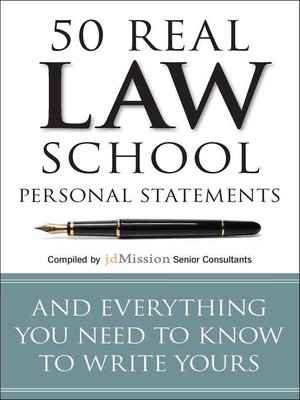 cover image of 50 Real Law School Personal Statements